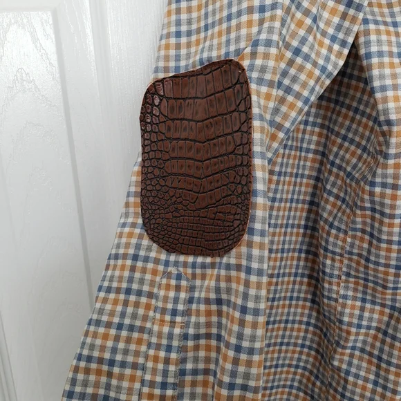 L.L. Bean Button Front Shirt Mens XXL Tall Wrinkle Resistant Casual Biege Plaid - Picture 5 of 5